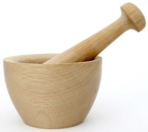 mortero de madera