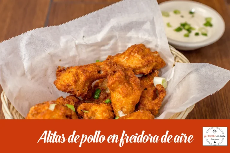 alitas de pollo en freidora de aire