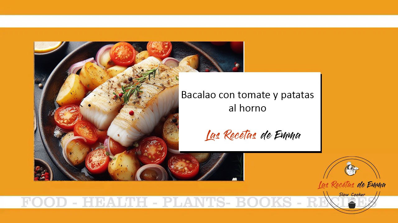Bacalao al horno con tomate y patatas
