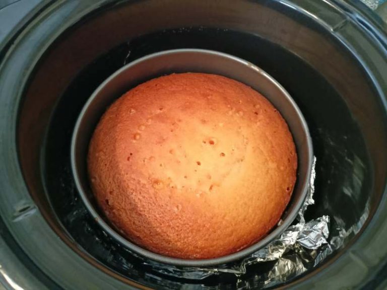 Bizcocho de yogur en olla de cocción lenta