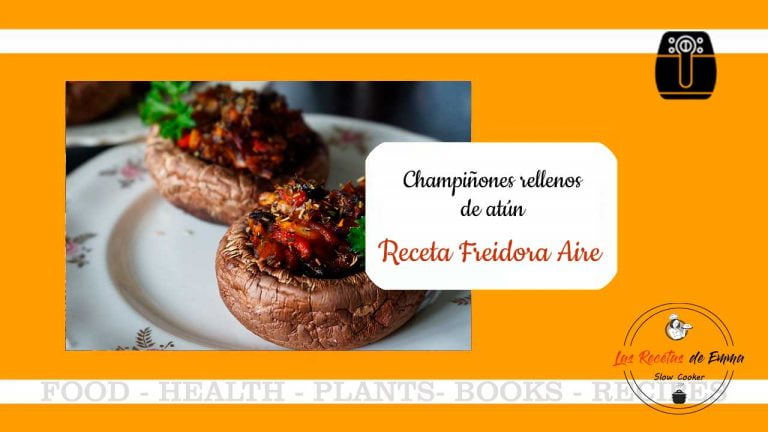 Champiñones rellenos en freidora de aire