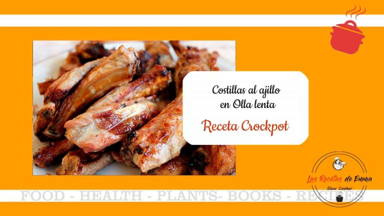 costillas al ajillo en Crockpot