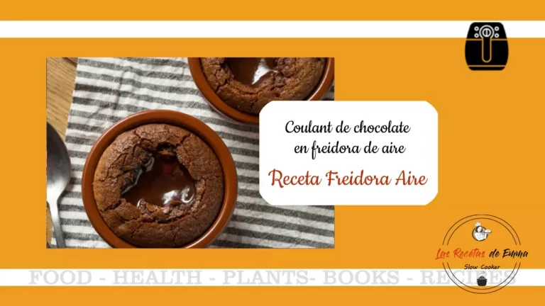 Coulant de chocolate en freidora de aire