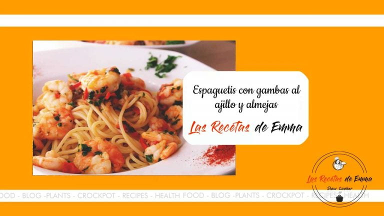 Espaguetis con Gambas y Almejas