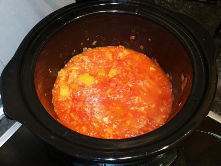 Guiso de calabacín con tomate en olla lenta