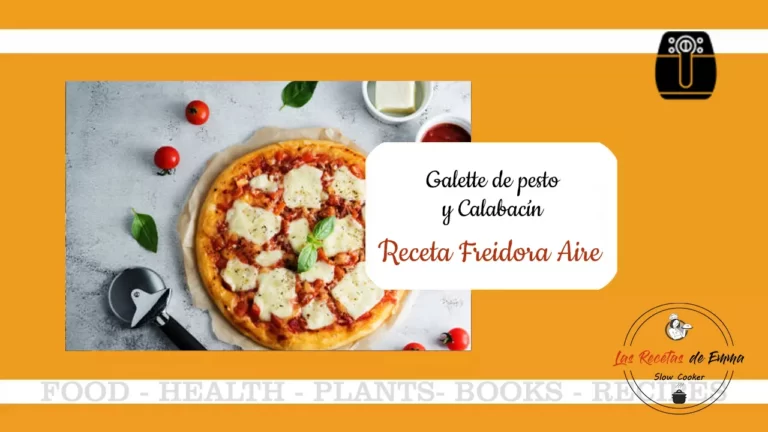 Tarta de calabacín y pesto en freidora de aire