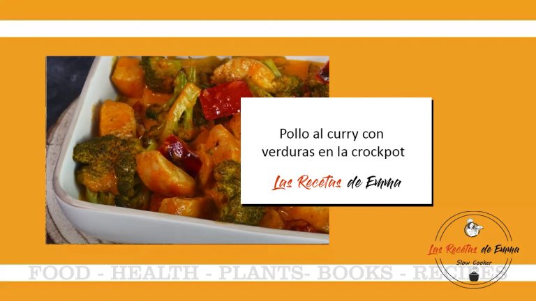 Pollo al curry con verduras en la crockpot
